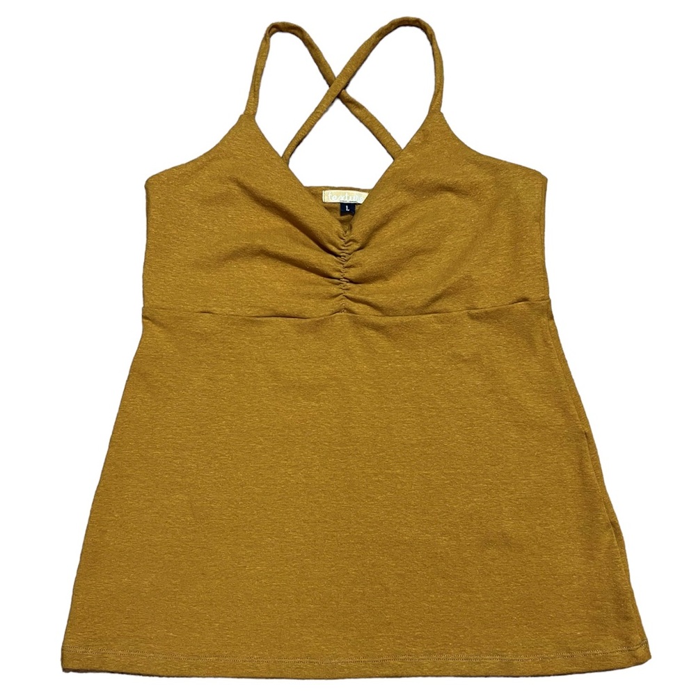 Texture Clothing Comfy Cami Goldenrod Hemp Organic Cotton Tank Top Sz L